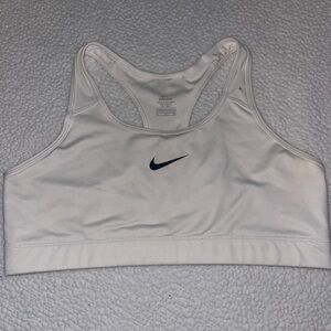 White Nike sports bra